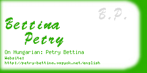 bettina petry business card